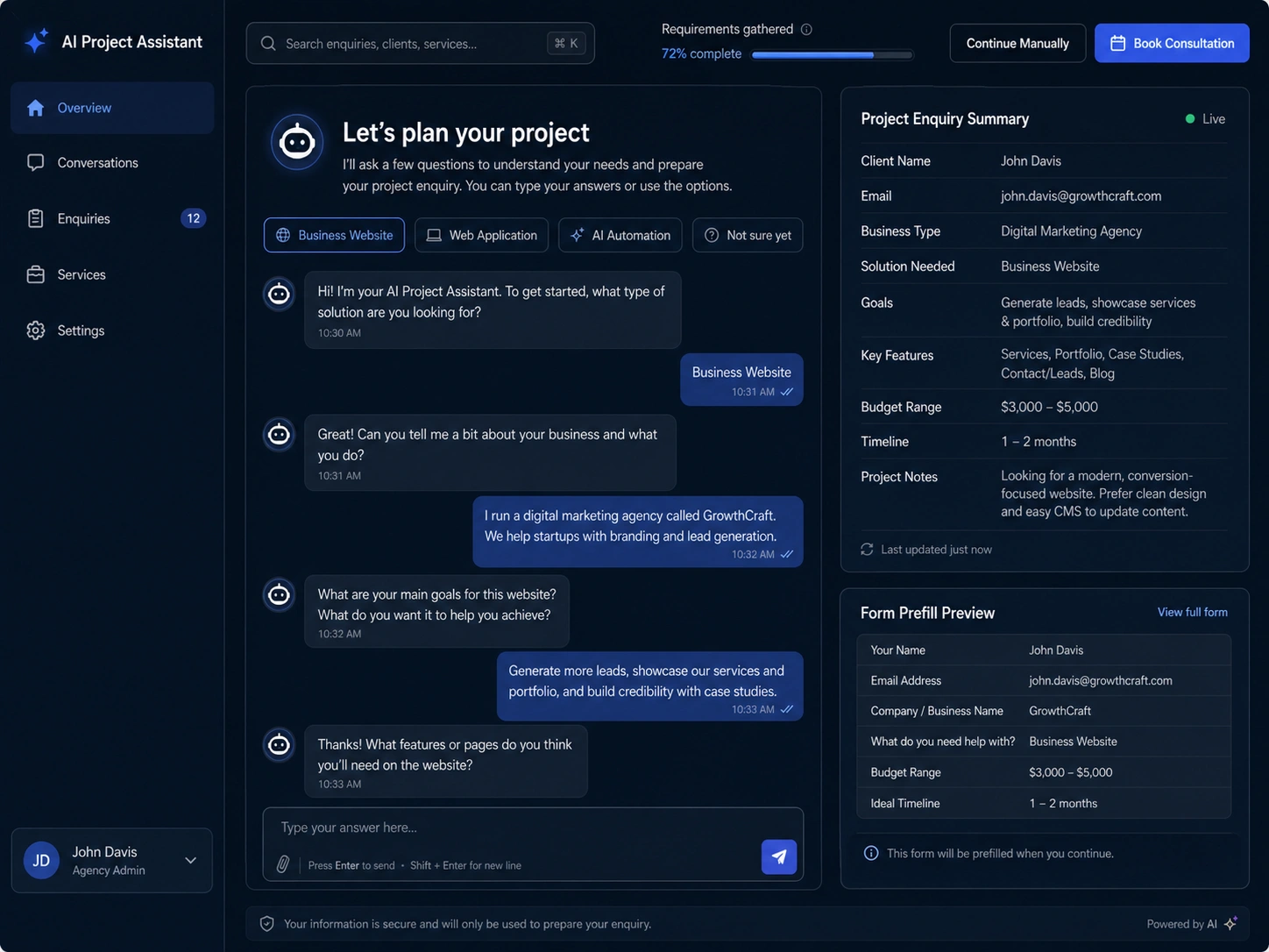 AI Project Assistant project preview