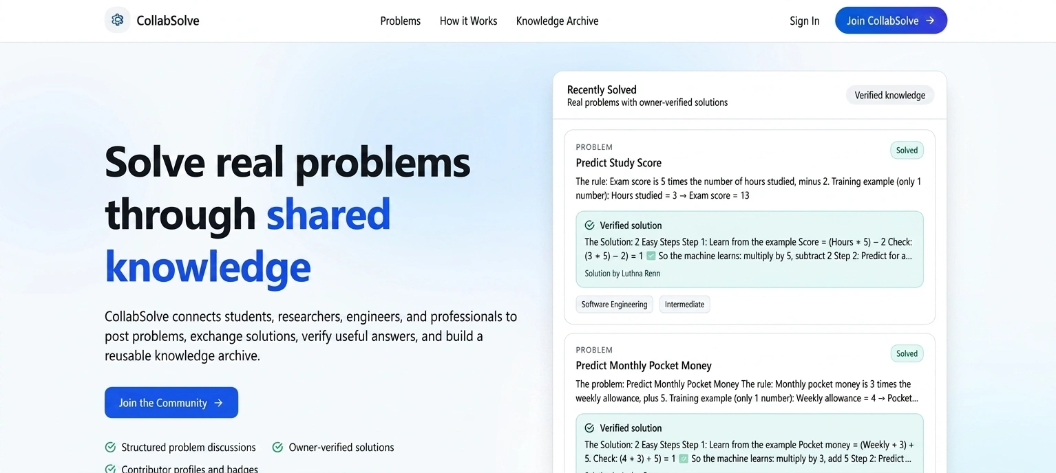 CollabSolve project preview